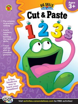 cover image of Cut & Paste 123s, Grades Preschool - K